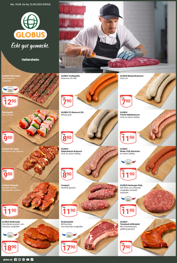 Kommendes Werbeprospekt von GLOBUS mit Angeboten vom 18.08.2025 bis 23.08.2025