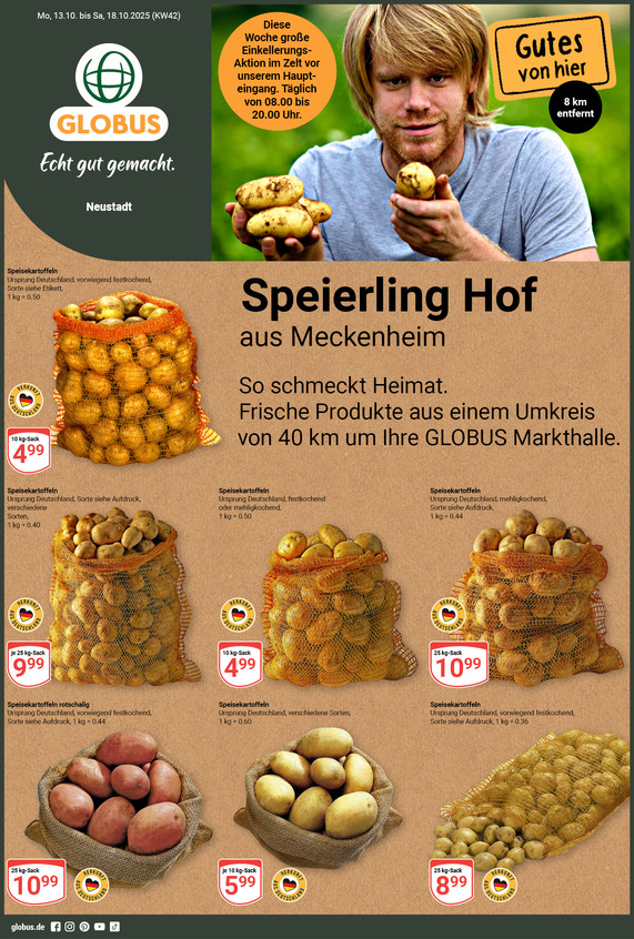 Aktuelles Werbeprospekt von GLOBUS mit Angeboten vom 13.10.2025 bis 18.10.2025