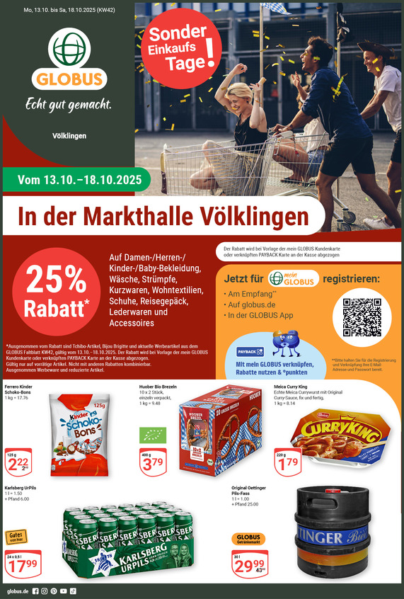 Aktuelles Werbeprospekt von GLOBUS mit Angeboten vom 13.10.2025 bis 18.10.2025