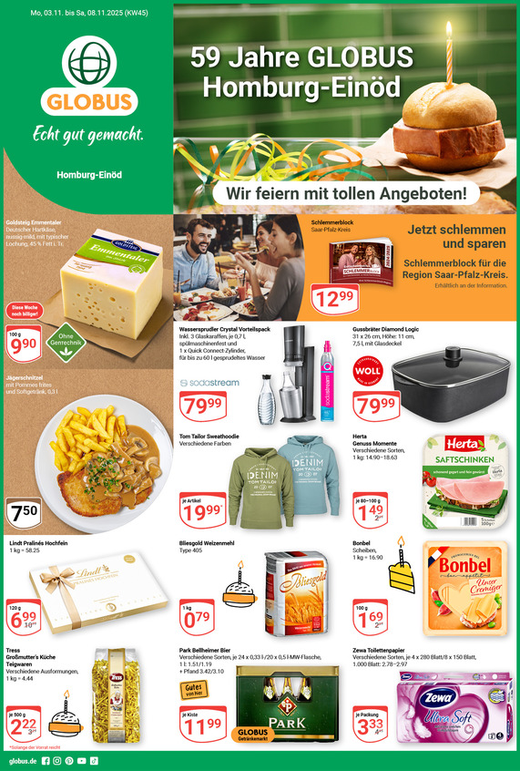 Aktuelles Werbeprospekt von GLOBUS mit Angeboten vom 03.11.2025 bis 08.11.2025
