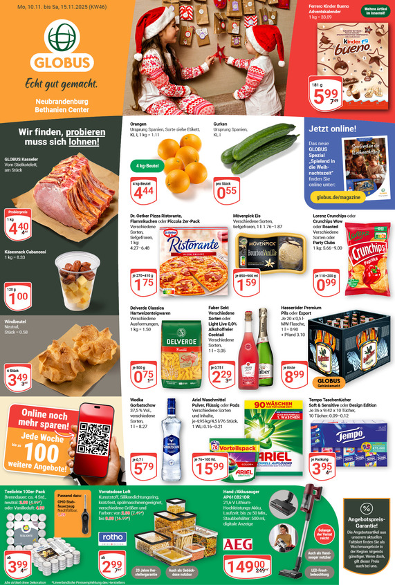 Kommendes Werbeprospekt von GLOBUS mit Angeboten vom 10.11.2025 bis 15.11.2025