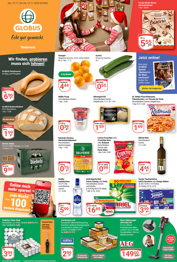 Kommendes Werbeprospekt von GLOBUS mit Angeboten vom 10.11.2025 bis 15.11.2025