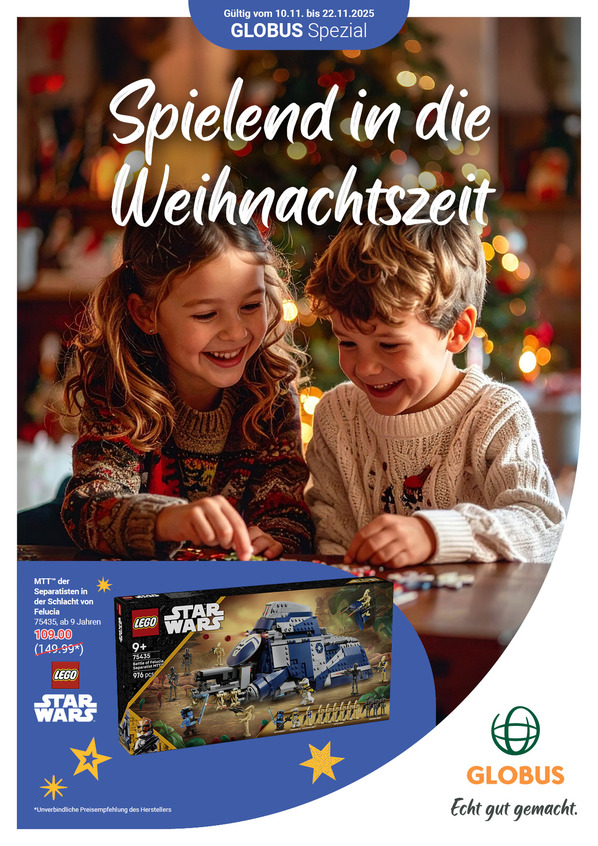 Aktuelles Sonderprospekt von GLOBUS mit Angeboten vom 08.11.2025 bis 22.11.2025