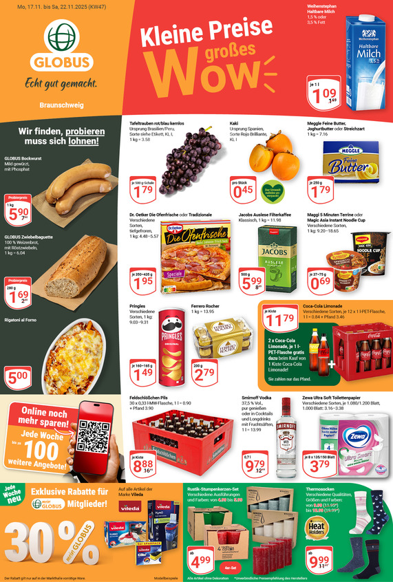 Aktuelles Werbeprospekt von GLOBUS mit Angeboten vom 17.11.2025 bis 22.11.2025