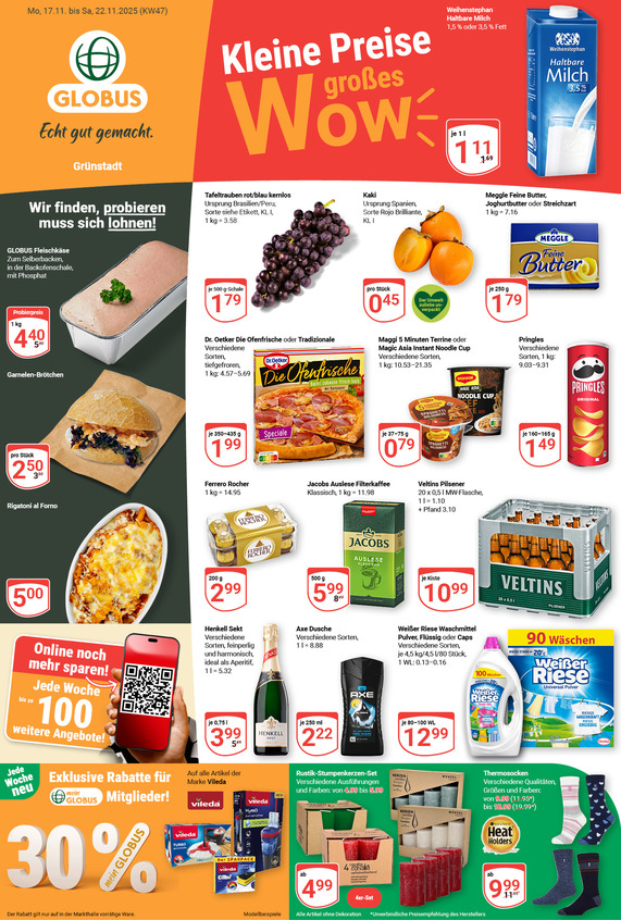 Kommendes Werbeprospekt von GLOBUS mit Angeboten vom 17.11.2025 bis 22.11.2025