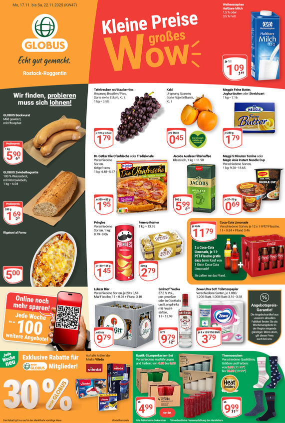 Aktuelles Werbeprospekt von GLOBUS mit Angeboten vom 17.11.2025 bis 22.11.2025