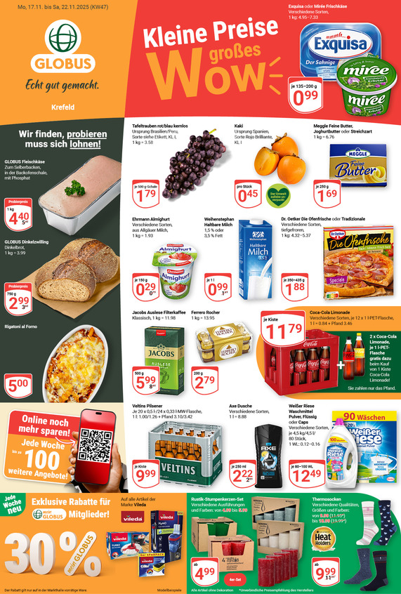 Aktuelles Werbeprospekt von GLOBUS mit Angeboten vom 17.11.2025 bis 22.11.2025