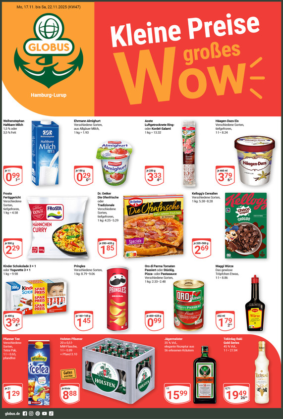 Aktuelles Werbeprospekt von GLOBUS mit Angeboten vom 17.11.2025 bis 22.11.2025