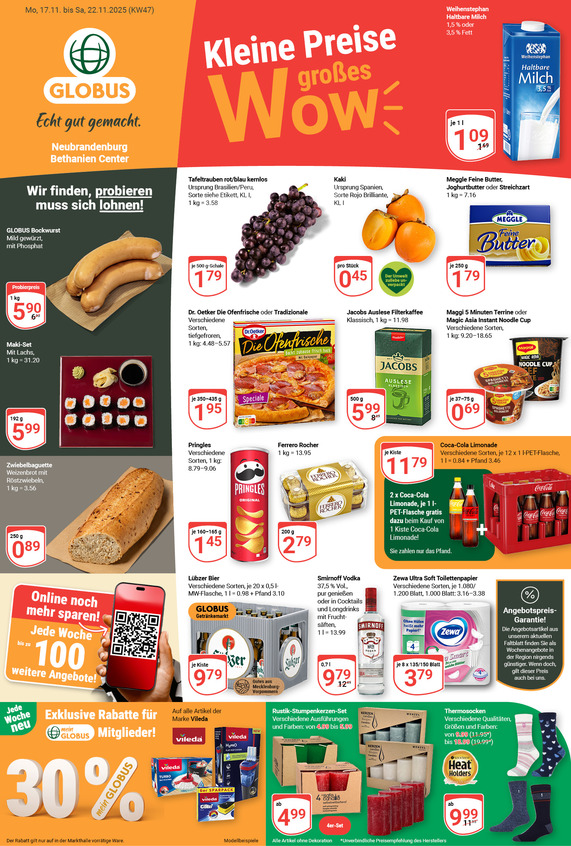 Aktuelles Werbeprospekt von GLOBUS mit Angeboten vom 17.11.2025 bis 22.11.2025