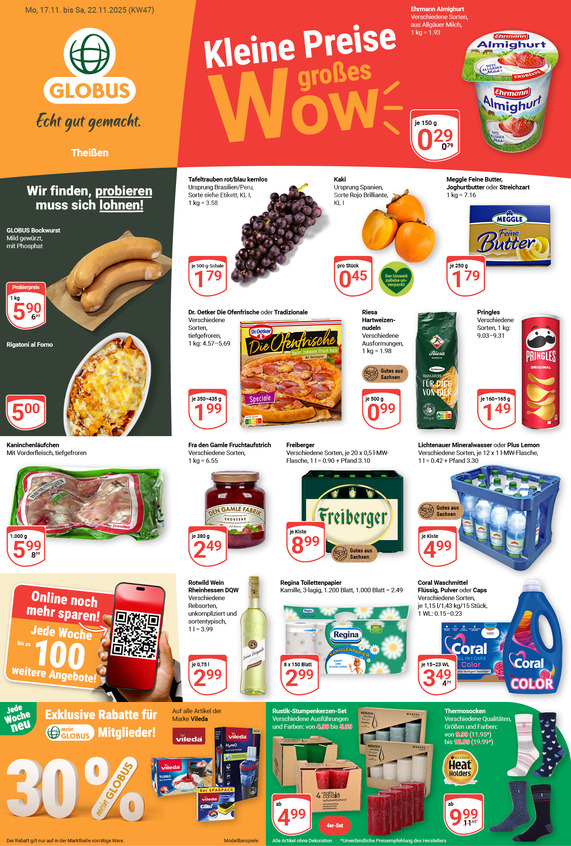 Aktuelles Werbeprospekt von GLOBUS mit Angeboten vom 17.11.2025 bis 22.11.2025