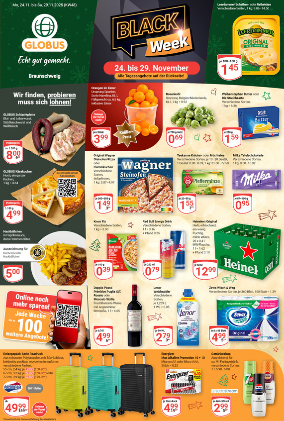 Aktuelles Werbeprospekt von GLOBUS mit Angeboten vom 24.11.2025 bis 29.11.2025
