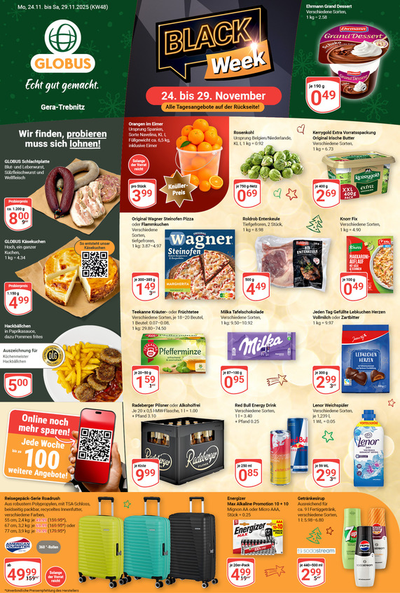 Aktuelles Werbeprospekt von GLOBUS mit Angeboten vom 24.11.2025 bis 29.11.2025