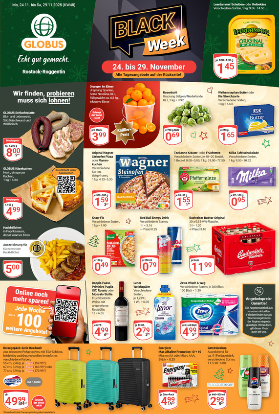 Aktuelles Werbeprospekt von GLOBUS mit Angeboten vom 24.11.2025 bis 29.11.2025