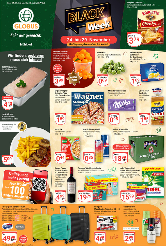 Aktuelles Werbeprospekt von GLOBUS mit Angeboten vom 24.11.2025 bis 29.11.2025