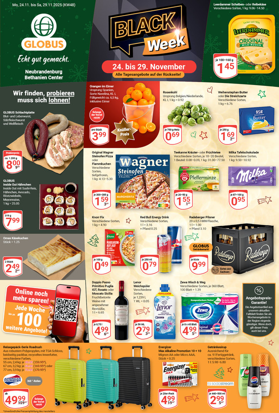 Kommendes Werbeprospekt von GLOBUS mit Angeboten vom 24.11.2025 bis 29.11.2025