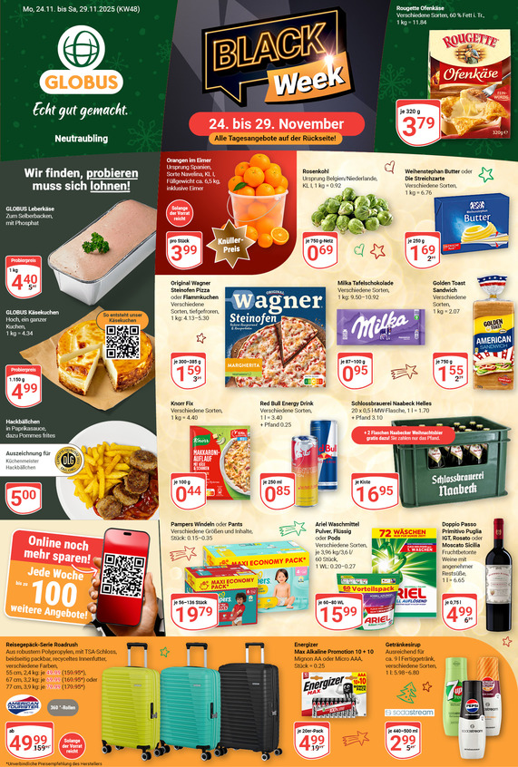 Aktuelles Werbeprospekt von GLOBUS mit Angeboten vom 24.11.2025 bis 29.11.2025