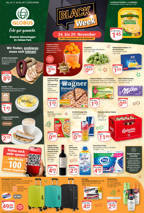 Aktuelles Werbeprospekt von GLOBUS mit Angeboten vom 24.11.2025 bis 29.11.2025