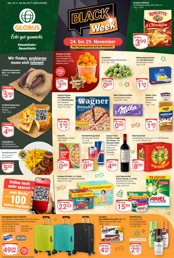 Aktuelles Werbeprospekt von GLOBUS mit Angeboten vom 24.11.2025 bis 29.11.2025