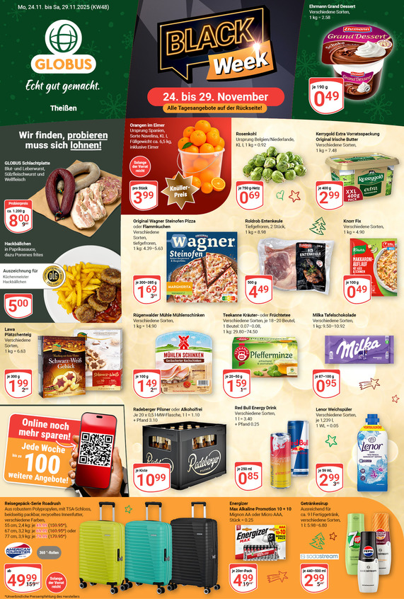 Kommendes Werbeprospekt von GLOBUS mit Angeboten vom 24.11.2025 bis 29.11.2025