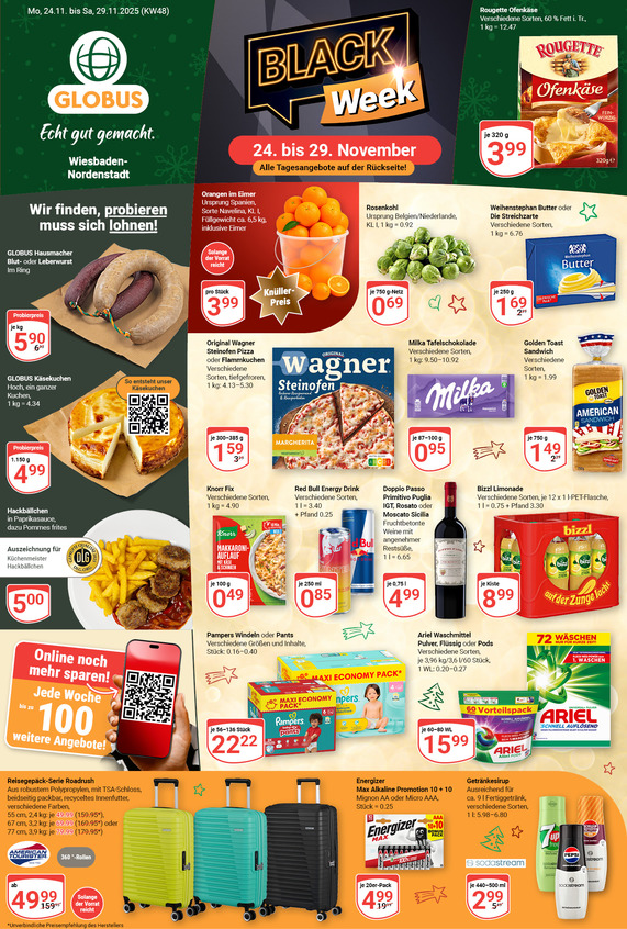 Aktuelles Werbeprospekt von GLOBUS mit Angeboten vom 24.11.2025 bis 29.11.2025