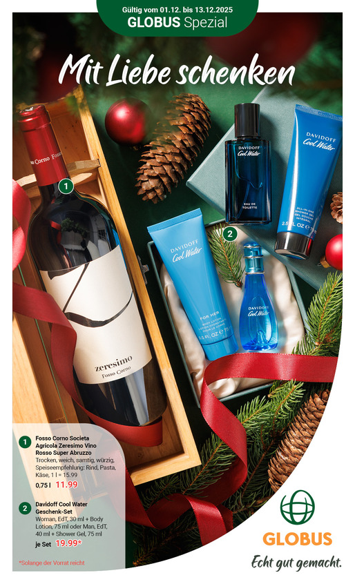 Aktuelles Sonderprospekt von GLOBUS mit Angeboten vom 01.12.2025 bis 13.12.2025
