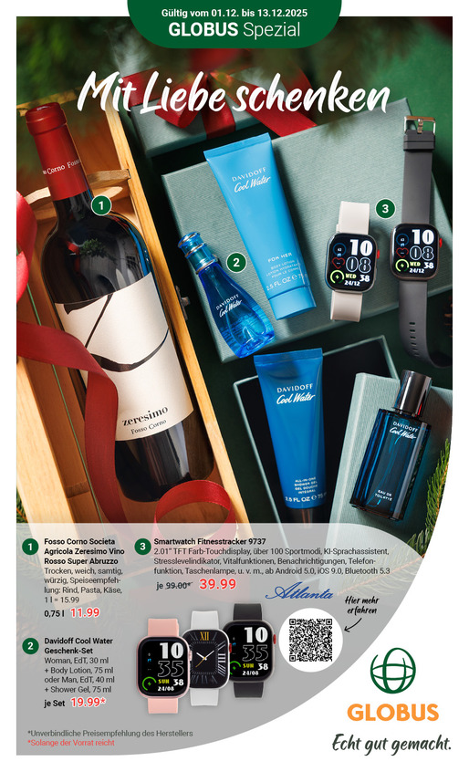 Aktuelles Sonderprospekt von GLOBUS mit Angeboten vom 01.12.2025 bis 13.12.2025