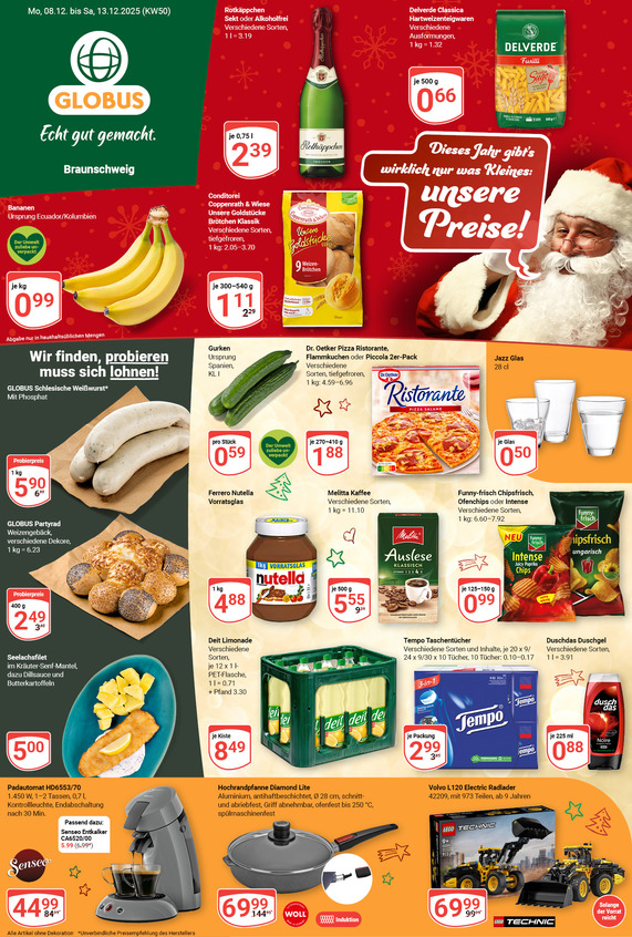 Aktuelles Werbeprospekt von GLOBUS mit Angeboten vom 08.12.2025 bis 13.12.2025