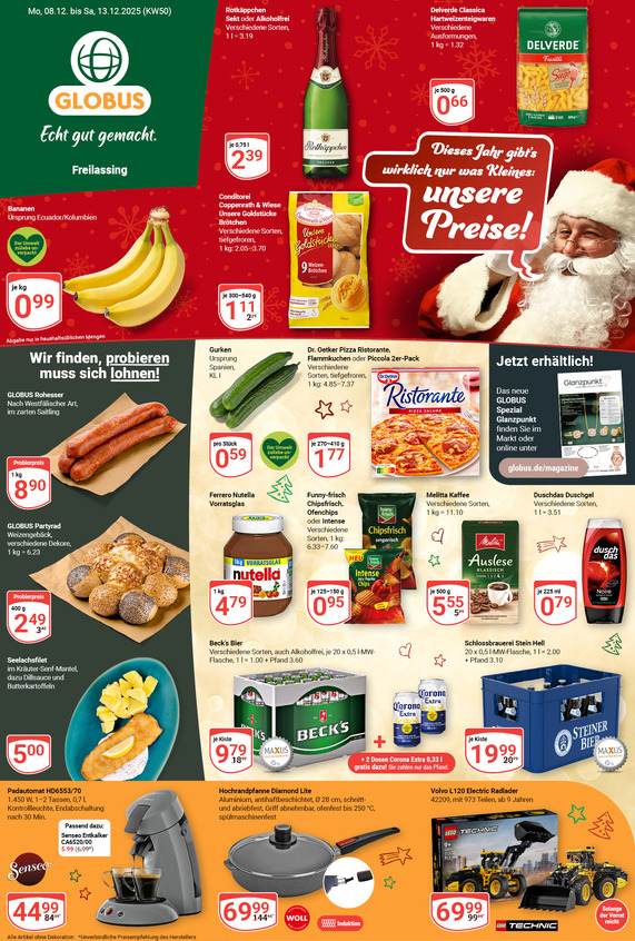 Kommendes Werbeprospekt von GLOBUS mit Angeboten vom 08.12.2025 bis 13.12.2025