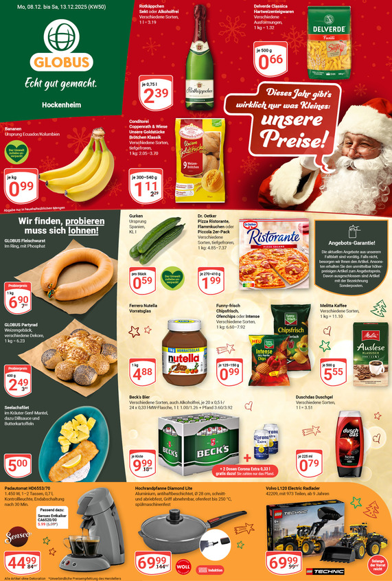 Kommendes Werbeprospekt von GLOBUS mit Angeboten vom 08.12.2025 bis 13.12.2025