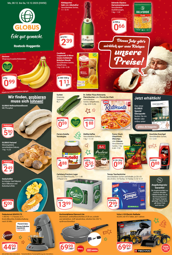 Kommendes Werbeprospekt von GLOBUS mit Angeboten vom 08.12.2025 bis 13.12.2025