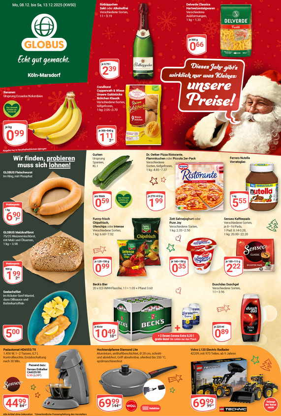 Kommendes Werbeprospekt von GLOBUS mit Angeboten vom 08.12.2025 bis 13.12.2025