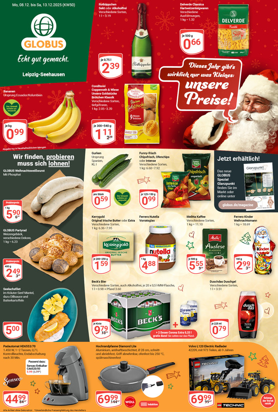 Aktuelles Werbeprospekt von GLOBUS mit Angeboten vom 08.12.2025 bis 13.12.2025