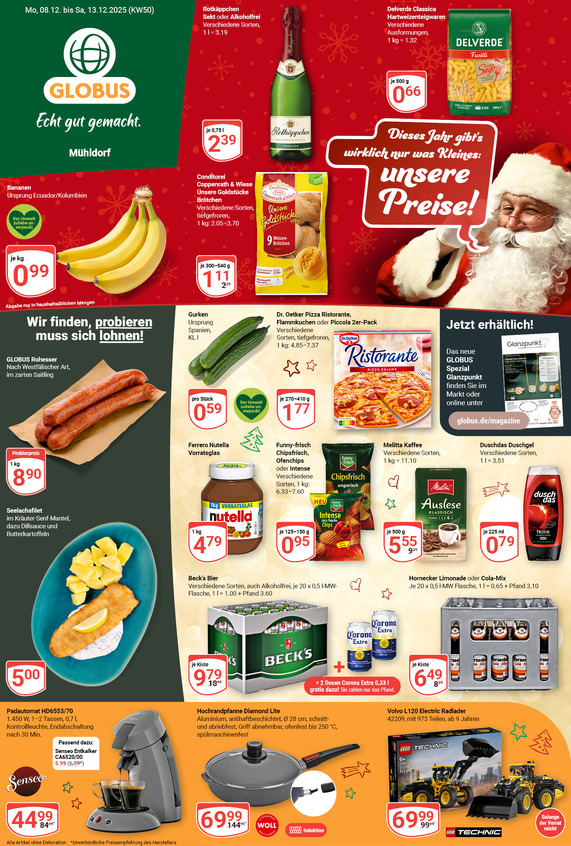 Kommendes Werbeprospekt von GLOBUS mit Angeboten vom 08.12.2025 bis 13.12.2025