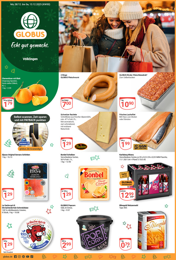 Kommendes Werbeprospekt von GLOBUS mit Angeboten vom 08.12.2025 bis 13.12.2025