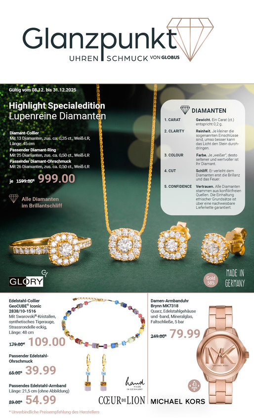 Aktuelles Sonderprospekt von GLOBUS mit Angeboten vom 08.12.2025 bis 31.12.2025