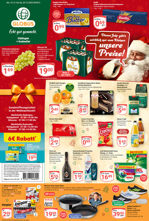 Kommendes Werbeprospekt von GLOBUS mit Angeboten vom 15.12.2025 bis 20.12.2025