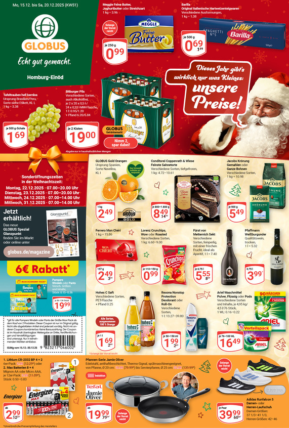 Kommendes Werbeprospekt von GLOBUS mit Angeboten vom 15.12.2025 bis 20.12.2025
