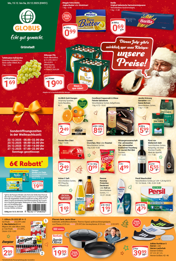 Kommendes Werbeprospekt von GLOBUS mit Angeboten vom 15.12.2025 bis 20.12.2025