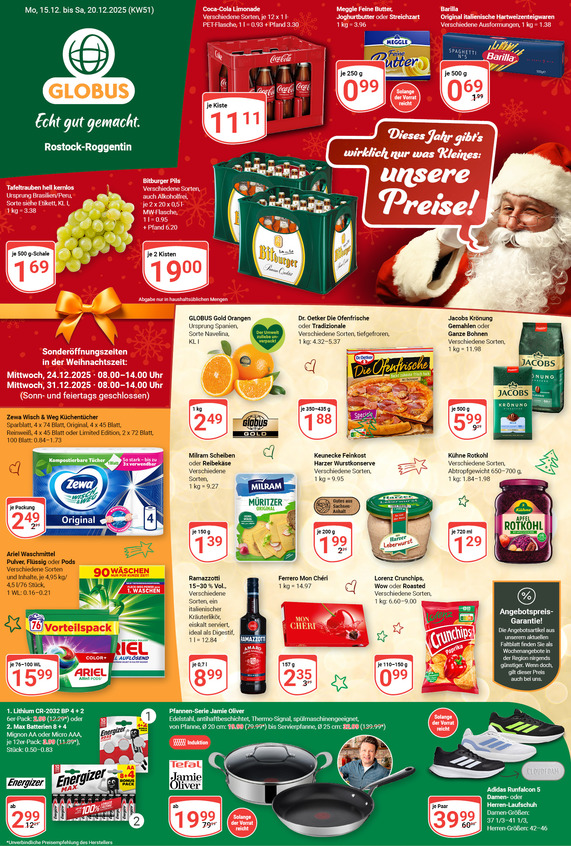 Aktuelles Werbeprospekt von GLOBUS mit Angeboten vom 15.12.2025 bis 20.12.2025