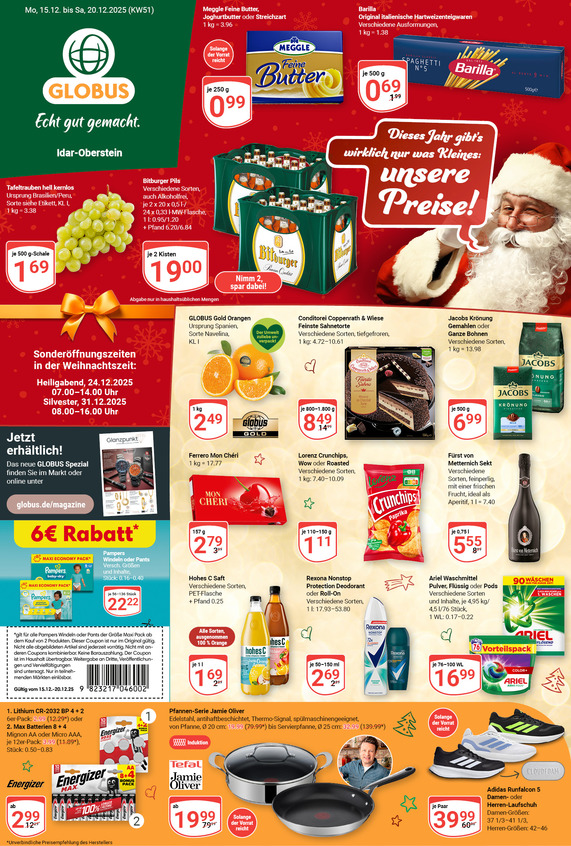 Kommendes Werbeprospekt von GLOBUS mit Angeboten vom 15.12.2025 bis 20.12.2025