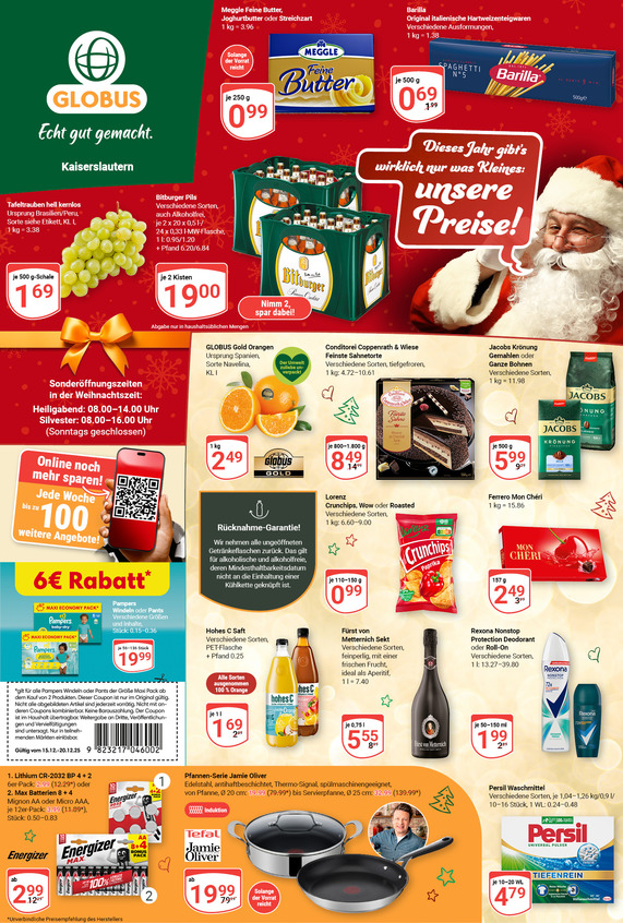 Kommendes Werbeprospekt von GLOBUS mit Angeboten vom 15.12.2025 bis 20.12.2025