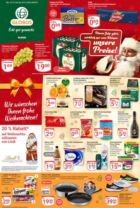 Kommendes Werbeprospekt von GLOBUS mit Angeboten vom 15.12.2025 bis 20.12.2025