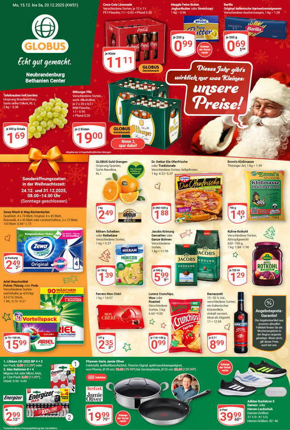 Aktuelles Werbeprospekt von GLOBUS mit Angeboten vom 15.12.2025 bis 20.12.2025