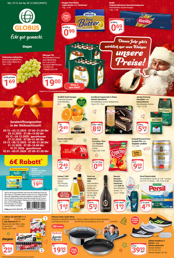 Kommendes Werbeprospekt von GLOBUS mit Angeboten vom 15.12.2025 bis 20.12.2025