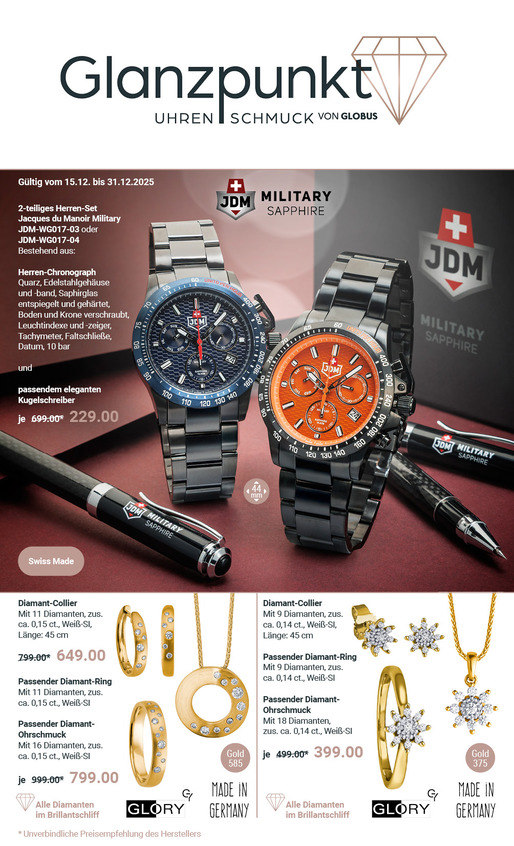 Aktuelles Sonderprospekt von GLOBUS mit Angeboten vom 15.12.2025 bis 31.12.2025