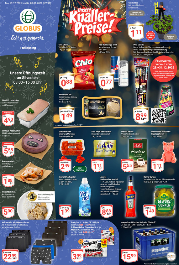 Kommendes Werbeprospekt von GLOBUS mit Angeboten vom 29.12.2025 bis 03.01.2026