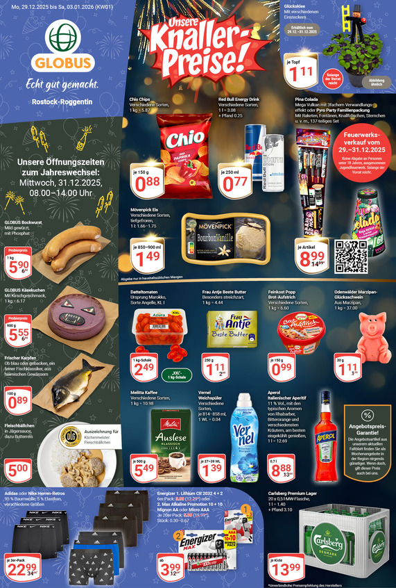 Aktuelles Werbeprospekt von GLOBUS mit Angeboten vom 29.12.2025 bis 03.01.2026