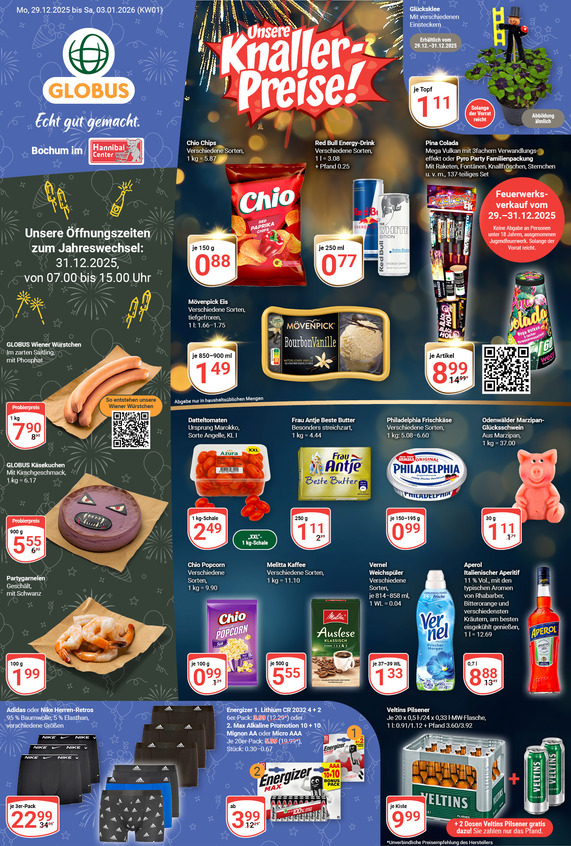 Kommendes Werbeprospekt von GLOBUS mit Angeboten vom 29.12.2025 bis 03.01.2026