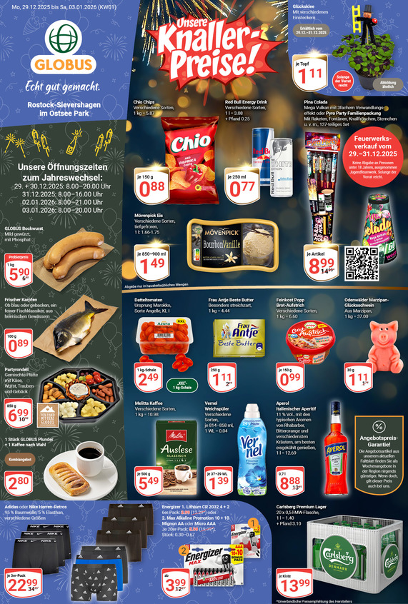 Kommendes Werbeprospekt von GLOBUS mit Angeboten vom 29.12.2025 bis 03.01.2026