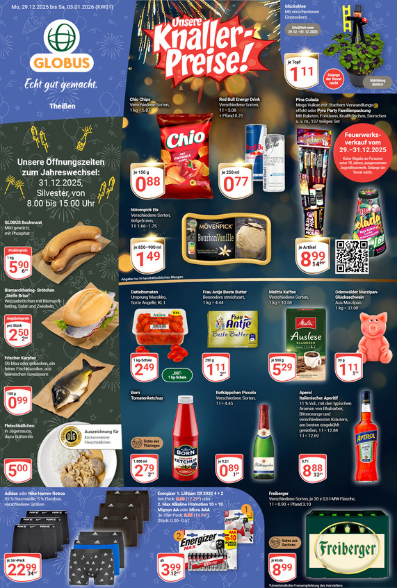 Kommendes Werbeprospekt von GLOBUS mit Angeboten vom 29.12.2025 bis 03.01.2026